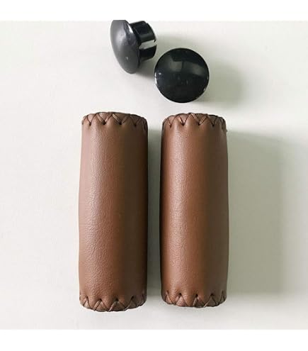 Poignées De Guidon VIFER – Cuir PU, Double Verrouillage, Ergonomiques, Pour VTT, Route, Scooter, Noir
