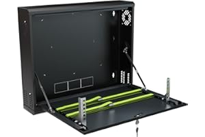 Stalflex CCTV Cabinet 19 inch 2U 130mm - Network Cabinet Made of Heavy Duty Metal - computer & server racks - Wall Mount Rack with Lockable Enclosure