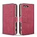 Produktbild Sony Xperia X Compact Hülle, Sony Xperia X Compact Schutzhülle Leder Hülle, Alfort Retro Atmungsaktiv Ledertasche Gasdurchlässig Design Dual Use Falten Premium PU Leder Tasche Kartenfach Case Cover Flip Mappen Kasten Abdeckung für Sony Xperia X Compact 4.6" Smartphone Funktion Standfunktion Unterstützte Telefone mit einem Magnetverschluss ( Rotwein )