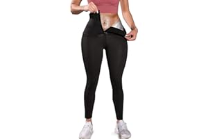 CHUMIAN Pantalon de Sudation Femme Amincissante Leggings Minceur Anti Cellulite Sauna Taille Haute Ventre Plat Pour Sport Fitness