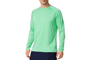 baleaf T-Shirt Anti-UV Homme Rashguard Manche Longue et Court Tee Shirt Protection Solaire Léger Séchage Rapide pour Baignade Surf Pêche Natation Plongée Plage