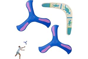 Syylqyr 3PCS Boomerang, Boomerang Set for Kids Outdoor Fun, for Family Outdoor Game, Beach Toys and Park Activities Random Color Matching of Patches