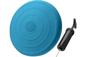 ‎EVEREST FITNESS EVEREST FITNESS Luftkissen, aufblasbar, 33 cm Durchmesser, mit Luftpumpe, Balancekissen, Trainingskissen, Sitz und Rückenlehne