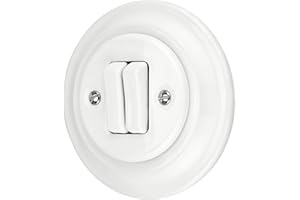 ADAKAT UP porcelanowy przełącznik retro przełącznik seryjny - All-in-One - seria PR1 biały