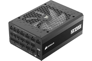 CORSAIR HX1200i (2025) Fuente de Alimentación ATX Ultra Silenciosa Totalmente Modular con Cable 12V-2x6 – Compatible con ATX 3.1 y PCIe 5.1, Eficiencia Cybenetics Platinum – Negro