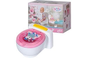 BABY born Toilettes - de Vrais Effets Sonores - pour les Petites Mains - Caca Brillant Couleur Arc-en-Ciel - 43 cm - 3 ans et plus
