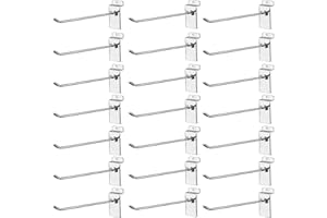 Nisorpa Slatwall Hooks - 100 Pcs, 20cm/8 inch, Metal Wall Hanging Display Hooks for Room, Garage, Retail Store
