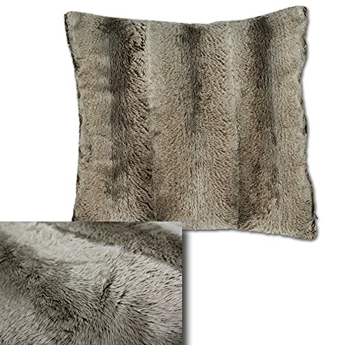 JEMIDI Kissenbezug Tiere Wildfell TREND HERBST WINTER 2014/2015 / Fell Bezüge Kissen Hülle Sofa Deko Hüllen Hirsch Wald (Wildfell Schwarz/Grau, 40cm x 40cm) - 3
