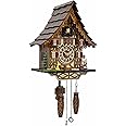 HUGE HAPPINESS Cuckoo Clock for Wall Art: 12 Melodies, Volume Control, Night Mode, Germany Style Black Forest Retro Traditional Handmade Wooden House Home Decor, Gifts for Family (8.75 X 23inch)