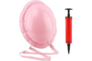 Laluky Inflatable Fake Belly, Santa Inflatable Belly Pregnant Woman Fake Belly with Air Pump, Realistic PVC Maternity Products Halloween Christmas Costume Accessories Party Supplies