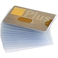 valonic Credit Card Sleeves - 12-Pack - Sturdy Transparent Plastic Sleeves - Protector Sleeves, Debit Card Holder