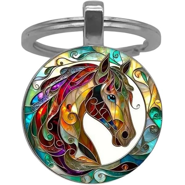 Lurrose Portachiavi A Forma Di Cavallo Con Strass, Ciondolo In Cristallo Scintillante, Regalo Per Amanti Dei Cavalli, Caffè