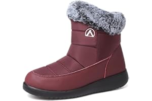 Rokiemen Stivali Donna Uomo Invernali Stivaletti Impermeabili Stivali da Neve Foderata Pelliccia Caldo Antiscivolo All'aperto Casual Camminate Stivaletti