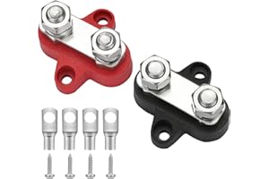 EEEKit Bloque De Terminales De Distribución De Energía De Batería M8, Fuerte, Duradero, Poste De Unión Aislado Para Automóvil, Automóvil