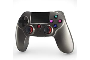 Cunsieun Wireless Controller per P4, Joystick P4, Compatibile con P4/Pro/Slim/PC, Giroscopio a tre Assi Integrato e Accelerometro a tre Assi, 600 mAh Dura 6-8 Ore, Cavo di Ricarica*1