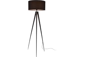 lux.pro L?mpara de pie TR?pode Faro 3 Patas Altura 153 cm Moderna Dise?o Iluminaci?n Interior Luz efectiva Negro 1 x E27 60W