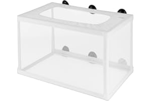 POPETPOP Acuario Criador de Peces Caja de Aislamiento de Peces Alevines Criadero Caja de Separación Red con 6 Ventosas