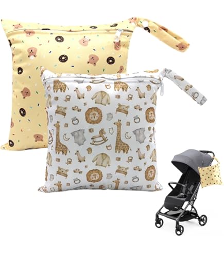 2 Wet Bag Pannolini Riutilizzabili - Sacchetti Impermeabili Per Viaggi E Spiaggia - Foto 9