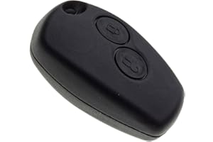Jongo - Coque de Clé sans Lame Compatible avec Renault Clio 3, Twingo 2, Master 3, Kangoo 2, Trafic et Modus | Boitier Clef Plip Voiture Utilitaire Télécommande 2 Boutons