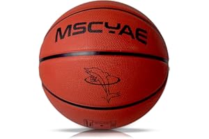 MSCYAE Balón de Baloncesto Tamaño 5,Baloncesto para Niños,Mini Baloncesto Tamaño 3 Ideal para Las Manos de los Niños Jóvenes,Goma de Baloncesto de Exterior.