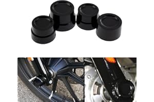 HCmotorku Motorrad-Mutternabdeckungen für Vorderachse, passend für Harley Dyna 2008–2017 Softail 2008–2023, schwarz, 4 Stück
