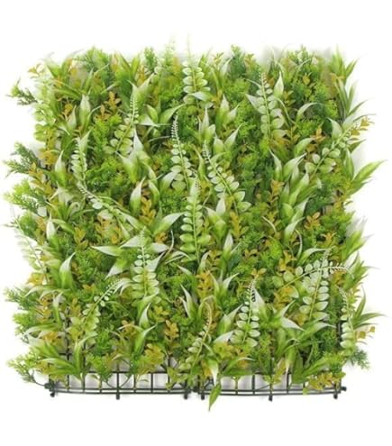 ULAND Artificial Plant Wall Panels, 6pcs Fern Greenery, Ivy Privacy Hedge Fence Screening, Home