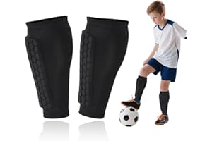 LUOJINYI 1 Pares Espinilleras de Fútbol, Espinilleras Futbol Niño, Espinilleras Caneleiras Futebol Criança, Mini Espinilleras para Hombres, Mujeres y Jóvenes, Transpirable y Antideslizante (Negro)