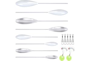 Fizdoqg 8 Stück Spirolino Forelle Set - 4X Sbirolino Schwimmend 4X Spirolino Sinkend 8g 10g 15g 20g und Dreifachwirbel Angeln Kleine Schnurstopper Sbirolino Forellen Set, Sbirolino Set Angelzubehör