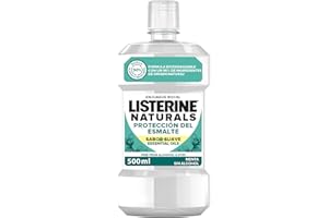 Listerine NATURALS - Enjuague Bucal, Proteccion del Esmalte, Sabor Suave, 500 ml