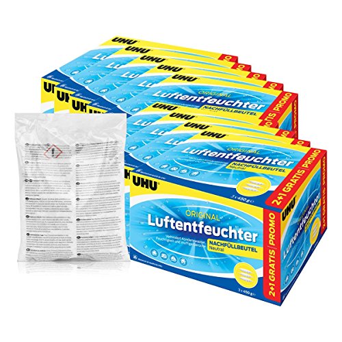 28x UHU 47135 Dehumidifier Refill 450 gr Neutral Scent