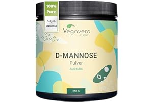 Vegavero Pure D-Mannose Powder 250 g | 4 Months’ Supply | 2000 mg per Day | NO Additives | 100% Naturally Sourced | Urinary Tract Infection | Vegan