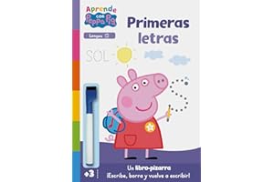 Peppa Pig. Primeros aprendizajes - Aprendo con Peppa Pig. Primeras letras (Libro-pizarra): ¡Escribe, borra y vuelve a escribir! (Altea)