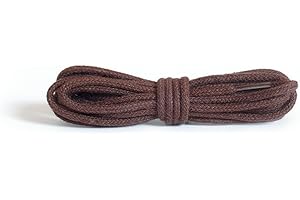 Kaps Lacets Ronds et Fins, Lacets en 100% Coton de Qualité pour Chaussures Élégantes et Décontractées, 2 mm de Largeur, Fabriqués en Europe, 1 Paire, Couleurs et Longueurs Variées Disponibles