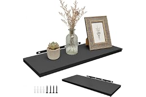 Umllpet Flytande Vägghylla Svart, 40 x 15 cm Väggmonterad Bokhylla för Hem