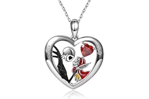 DUTACK Halloween Eterno Amore Teschio Coppia Cranio Collana Ciondolo Squisito Lussuoso Temperamento Versatile Coppia Gioielli Regalo di San Valentino, Zinco