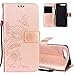 Produktbild Huawei P10 Hülle,Huawei P10 Schutzhülle,Huawei P10 Hülle Leder,Huawei P10 Handytasche Wallet,EMAXELERS Huawei P10 Hülle Flip Case Wallet Leder,Huawei P10 Hülle Bunte,Huawei P10 Hülle Slim,Huawei P10 Hülle Elegant Retro Schmetterling Blumen Sunflower Muster PU Leder Ledercase Flip Tasche Wallet Schutzhülle Etui Tasche Handytasche Hülle für Huawei P10,Rose Gold Sunflower and Butterfly
