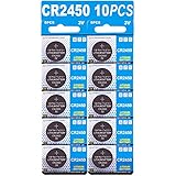 10 Stück CR2450 3V Lithium Knopfzelle Elektro CR 2450...