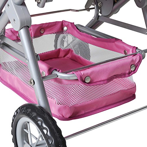 Knorrtoys.com 10405, Doll's Combi Pram Twingo S, Diamond Pink