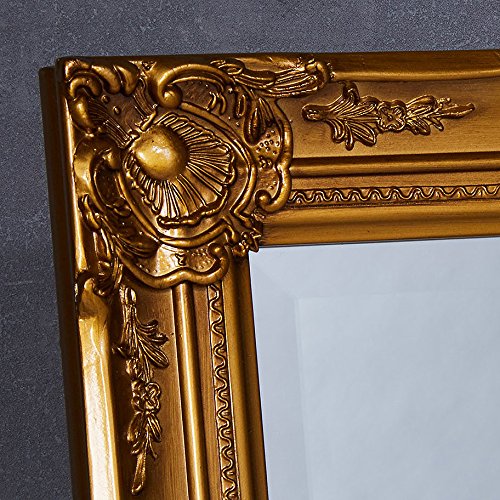 Wandspiegel Spiegel gold 150 x 60 cm Antik-Stil barock m. Facettenschliff - 2