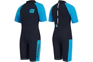 Summshall Kids Wetsuit 2mm Shorty Neoprene Thermal Swimsuit for Boys & Girls | UV50+ Sun Protection, Soft & Stretchy for Swimming, Snorkeling & Beach Play