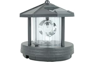 colourliving Leuchtturm Leuchtturm Ersatzkopf für Deko Solar Leuchttürme mit Leuchtfeuer drehbar Solarkopf Ersatzteil