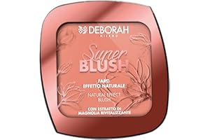 Deborah Milano - Super Blush Fard Effetto Naturale, n.02 Coral Pink, Ravviva il Colorito Spento, Effetto Naturale che dura tutto il giorno, 10gr