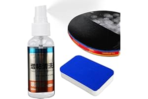 POMUROM Table Tennis Rubber Cleaner, 60ml/100ml/110ml PingPong Paddle Cleaning Spray, Table Tennis Rackets Rubber Cleaner for Bat Maintenance, Portable PingPong Paddle Cleaner Remove Dust Dirt Grease Sweat