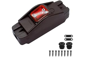 Leloco IP66 Garten Schalter Wasserdicht Kabelschalter, 16A 250V Wasserdichter Schalter für Den Außenbereich Schalter Kabelschalter Schnurschalter, Außeneinsatz Wasserdicht Schalter