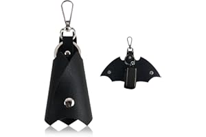 Meifiyu Bat-man, portachiavi Bat-man, in similpelle, a pipistrello, a forma di pipistrello, adatto per chiavi della moto e chiavi dell'auto (nero), Nero , Taglia unica