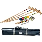 Jeu De Croquet GICO 6 Joueurs - Maillets Adulte 100cm - Sac Transport Inclus