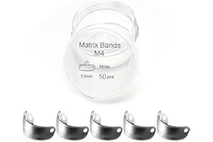 Windplusya Sistemi a Matrice Segmentata Dentale, Set di Anelli E Bande A Matrice Segmentata Dentale, Anelli di Serraggio A Matrice Segmentata Dentale, Bande A Matrice per Restauri Dentali.-5.5mm50pcs