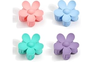 MiDoDo 4 Stück Große Klauen Haarspangen Matte Blume Haar Clips Blütenform Rutschfest Für Frauen, Damen und Mädchen