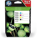 HP 953XL Multipack Druckerpatronen (mit hohe Reichweite für HP Officejet Pro) Schwarz, Magenta, Gelb, Cyan