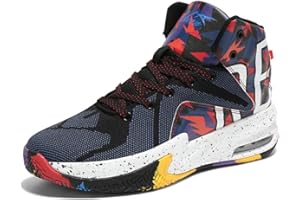 CZHIHANEG Chaussures de Basket - Ball Chaussures de Basket - Ball pour Les Jeunes Filles entraîneur de Basket - Ball Confortable High Top Respirant Sneakers Hommes Femmes antidérapant